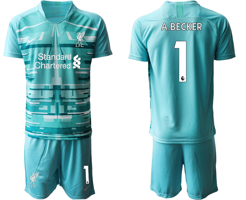Men 2020-2021 club Liverpool goalkeeper blue #1 Soccer Jerseys1
